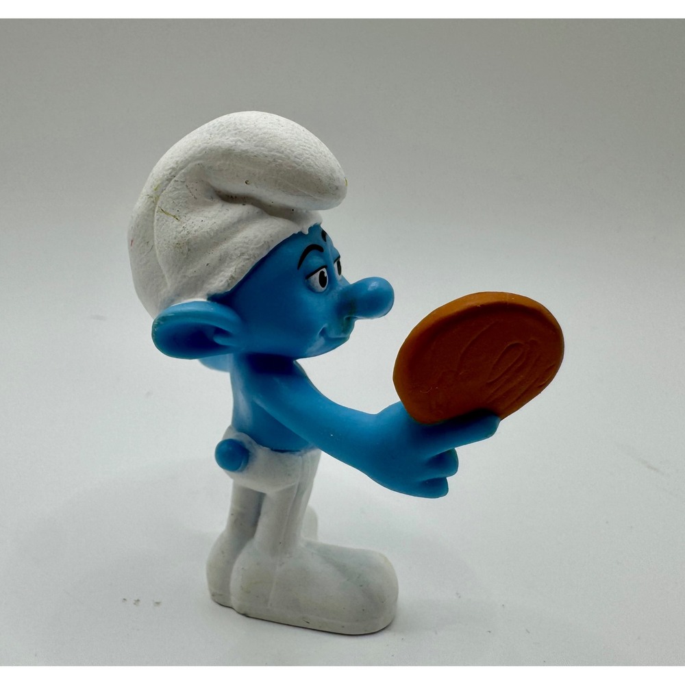 Payo McDonalds The Smurfs Vanity‎ Smurf Figure 2011 Blue Mirror Happy Meal Toy - Picture 4 of 8